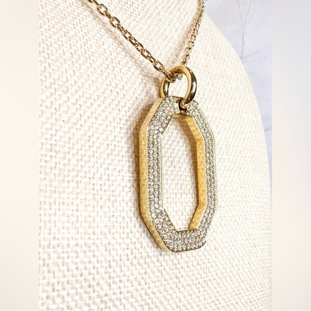 Swarovski Gold-Tone Dextera Crystal Pendant Necklace, 14-1/8" + 1-1/2"